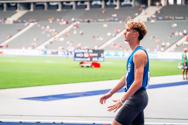 Felix Wittmann (Leichtathl.-SG Eschweiler) waehrend der deutschen Leichtathletik-Meisterschaften im Olympiastadion am 25.06.2022 in Berlin